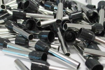 10 Awg Single Insulated Wire Ferrules Black E6012 100 PCS