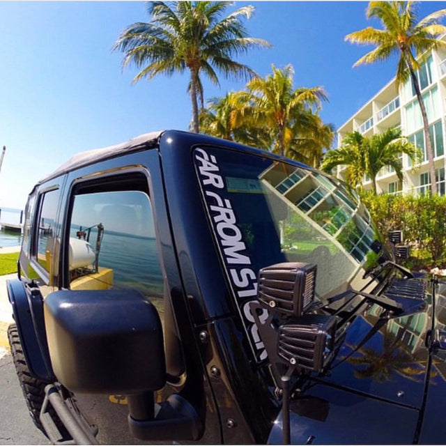 17" FFS Jeep JK Windshield Pillar Decal Far From Stock - Merch