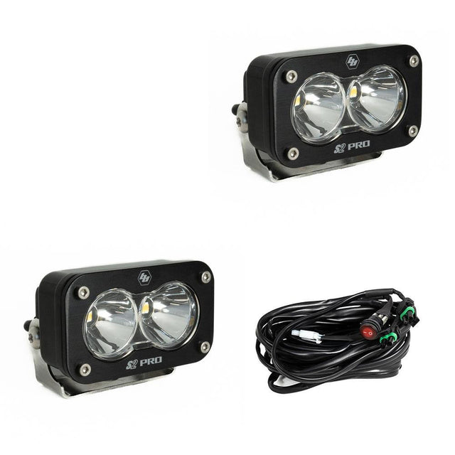 Baja Designs S2 Pro Black LED Auxiliary Light Pod Pair Baja Designs