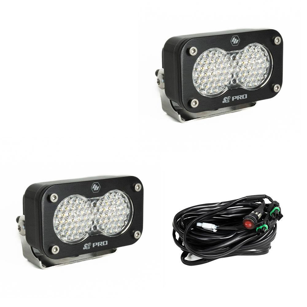 Baja Designs S2 Pro Black LED Auxiliary Light Pod Pair Baja Designs