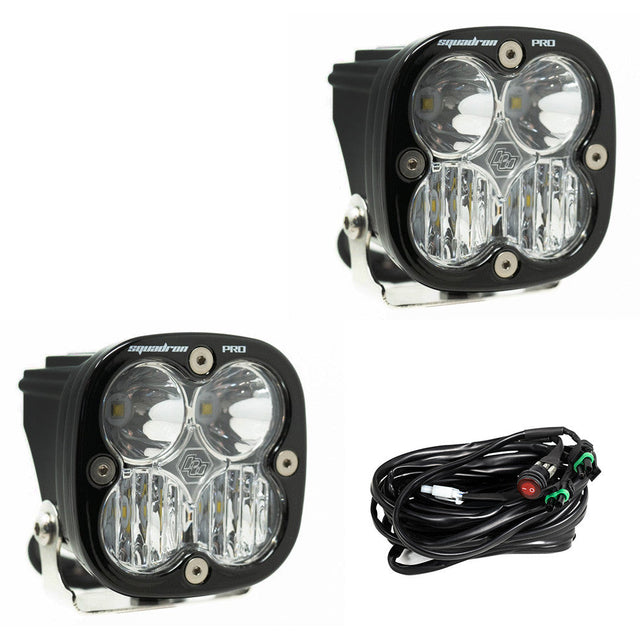 Baja Designs Squadron Pro Black LED Auxiliary Light Pod Pair Baja Designs