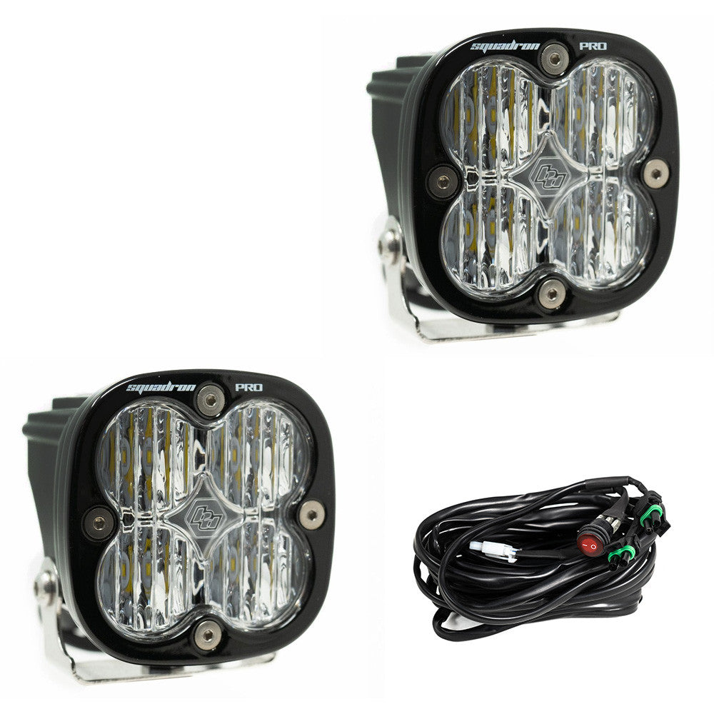 Baja Designs Squadron Pro Black LED Auxiliary Light Pod Pair Baja Designs