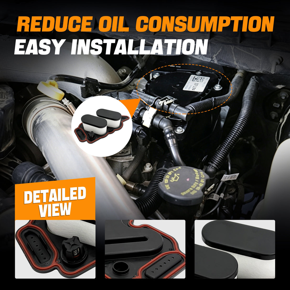 Trucktok 2016-2019 6.7L Ford Powerstroke CCV Filter Replaces FL2077 TruckTok