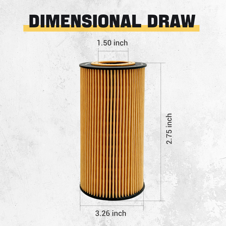 Trucktok 2003-2010 6.0L 6.4L Ford Powerstroke Diesel Oil Filter Replaces FL2016 TruckTok