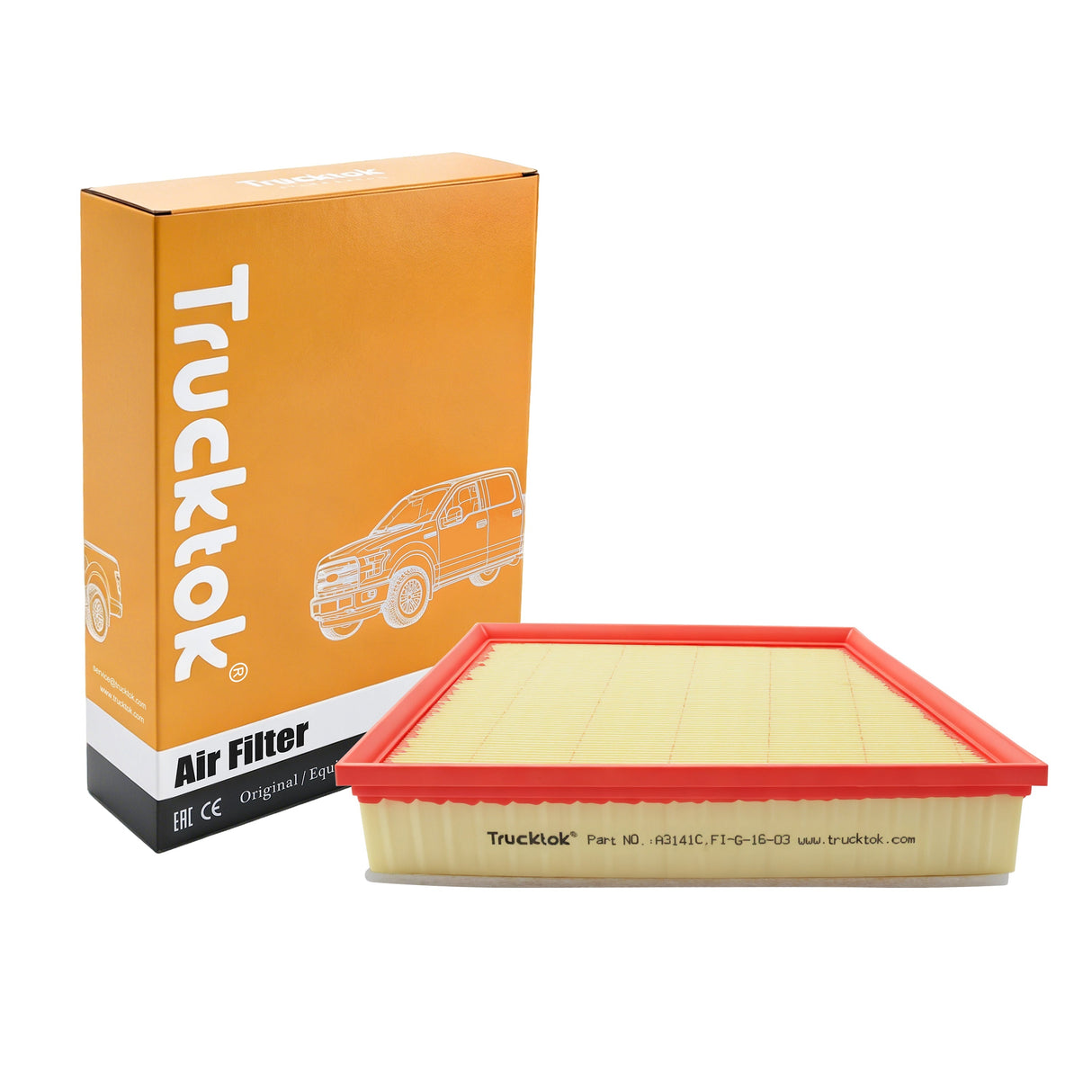 Trucktok 2011-2016 6.6L Silverado Sierra Duramax Air Filter Replaces 25945274 A3141C TruckTok