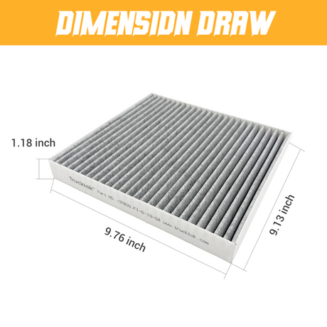Trucktok 2014-2019 Silverado Sierra Cabin Air Filter Replaces CP809 23281440 TruckTok
