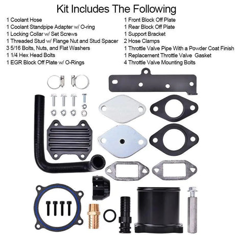 EGR Delete Kit For 2013-2018 Dodge Ram 2500/3500 6.7L Cummins Diesel Plate Cooler & Throttle Valve Flashark