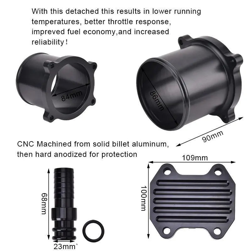 EGR Delete Kit For 2013-2018 Dodge Ram 2500/3500 6.7L Cummins Diesel Plate Cooler & Throttle Valve Flashark