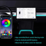 For Tesla 2021 Model 3/Y Neon Light Tubes Center Console RGB Interior LED Strip Lights Flashark
