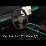 For Tesla 2021 Model 3/Y Neon Light Tubes Center Console RGB Interior LED Strip Lights Flashark