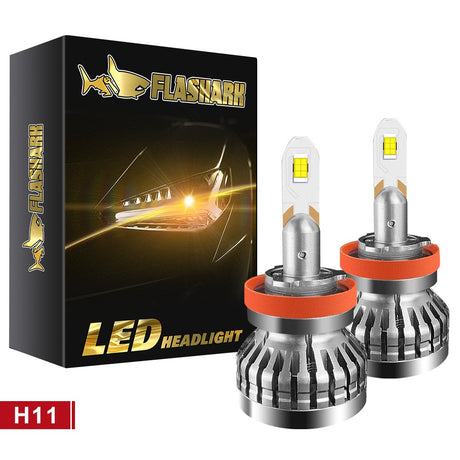 9005/HB3 H4 H7 H11 H13 LED Headlight Bulbs 80W 6400LM 6000K 2 Bulbs Flashark