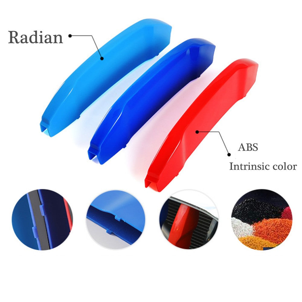 M-Colored Stripe Grille Insert Trims Compatible with BMW 11-20 X3 X4 Flashark