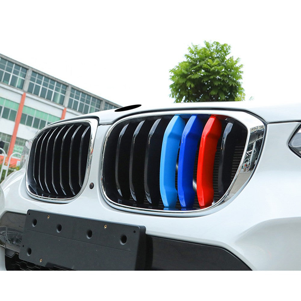 M-Colored Stripe Grille Insert Trims Compatible with BMW 11-20 X3 X4 Flashark