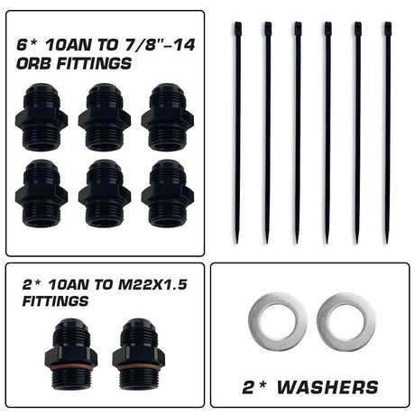 2006-2010 6.6L Chevrolet/GMC Duramax LLY/LBZ/LMM Performance Transmission Cooler Line Upgraded Kit Flashark