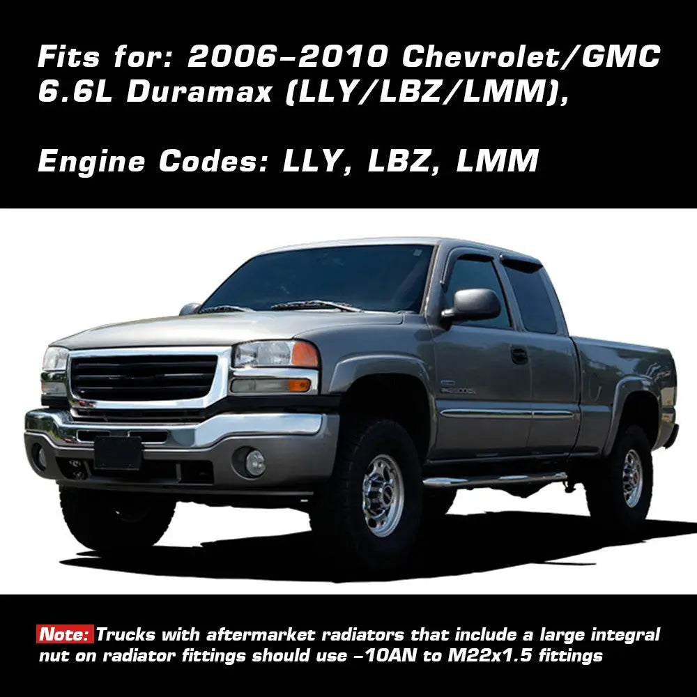 2006-2010 6.6L Chevrolet/GMC Duramax LLY/LBZ/LMM Performance Transmission Cooler Line Upgraded Kit