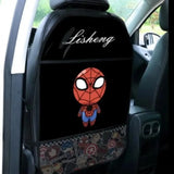 Seat Protector Mat Backseat Child Kick Guard Premium PU Material Spider Man