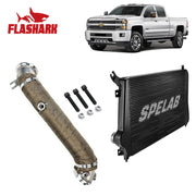 2011-2016 Chevy/GMC 6.6L LML Duramax Diesel 3 inch Downpipe Exhaust Intercooler Pipe Kit Flashark