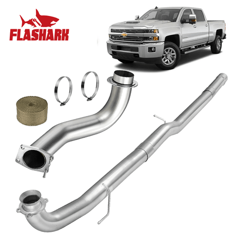 3.5'' Downpipe Exhaust For 2017-2023 Chevy/GMC Silverado/ Sierra L5P Duramax Diesel 6.6L
