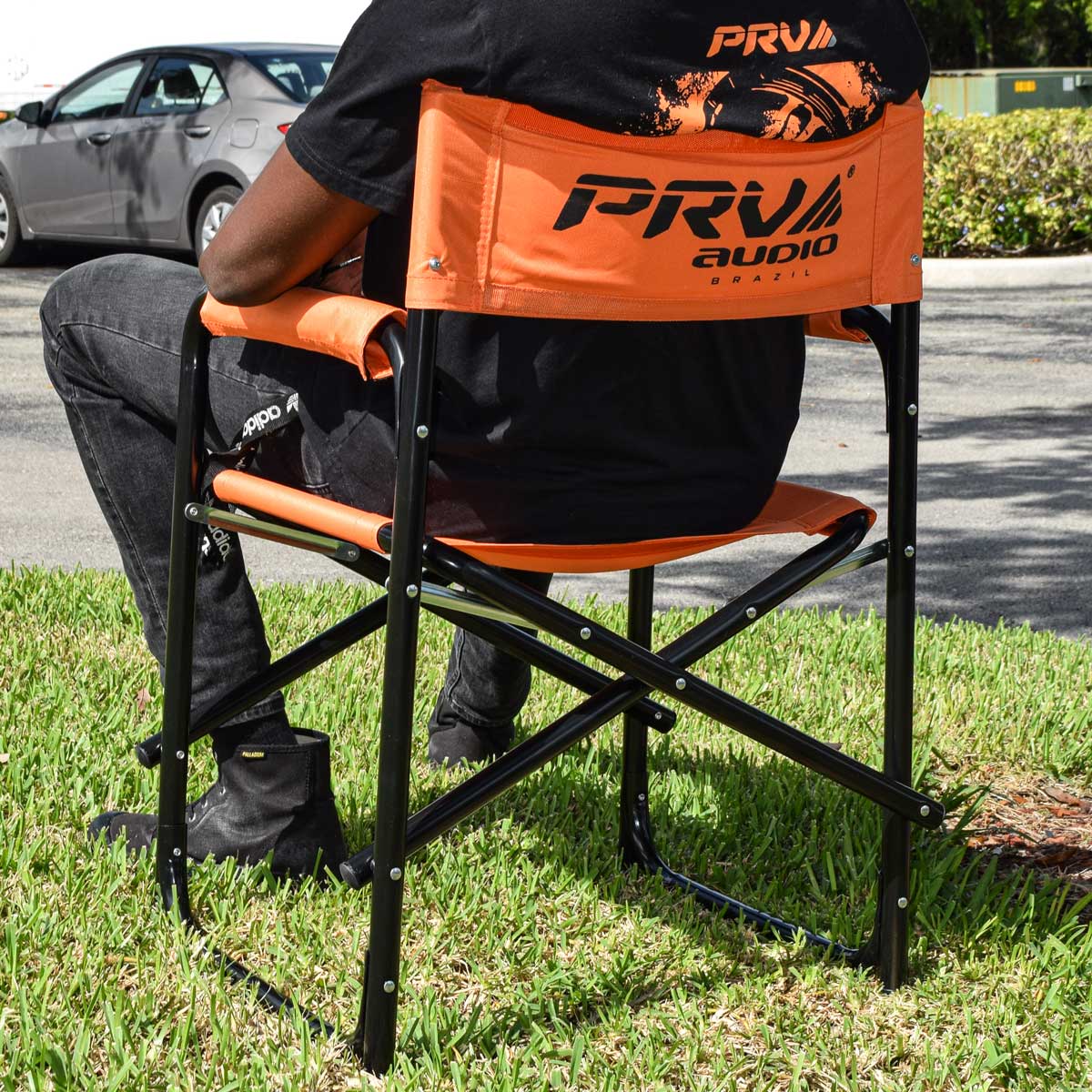 PRV Audio Foldable Chair Orange Lightweight Portable Seat