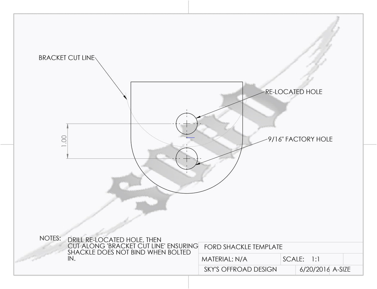 2" Front Shackle Reversal (OBS Spring) - 1985-1991 Ford F-Series Sky's Offroad Design