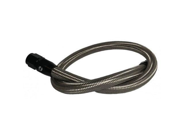 Fleece 34.5 Inch Common Rail/VP44 Coolant Bypass Hose Stainless Steel Braided, 1998.5-2018 Dodge 5.9L/6.7L Cummins Fleece Performance
