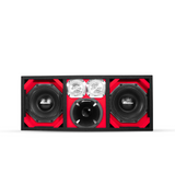 KTPON-208RED / DUAL 8'' RED/BLACK ENCLOSED LOADED PORTED BOX (Tweeters + Driver) Comando Audio Inc.