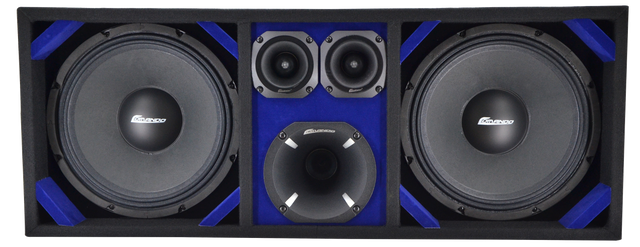 KTPON-212BLACK | KITIPON DOUBLE 12’’ BLACK-BLUE Comando Audio Inc.