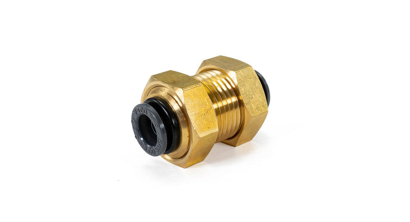 3/8" PTC to 3/8" PTC Bulk Head Fitting