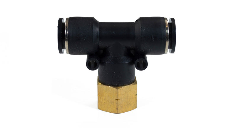 1/2" Female NPT to 1/2" PTC Union Tee Fitting