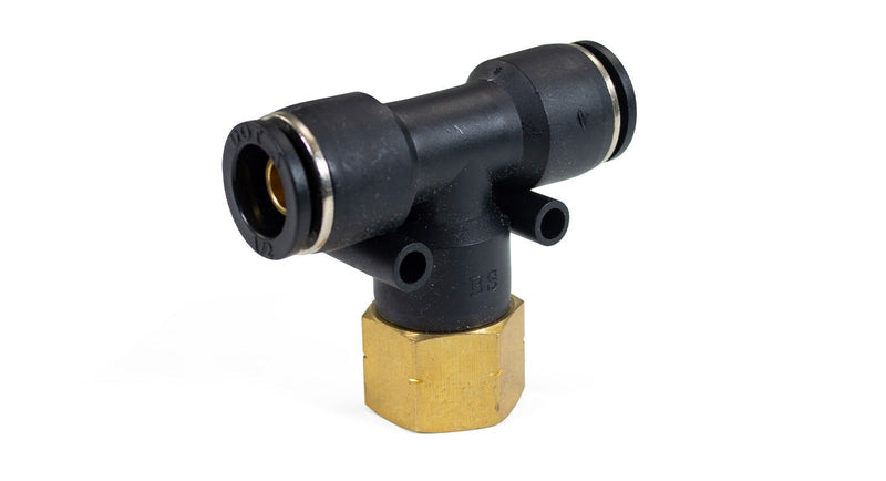 1/2" Female NPT to 1/2" PTC Union Tee Fitting