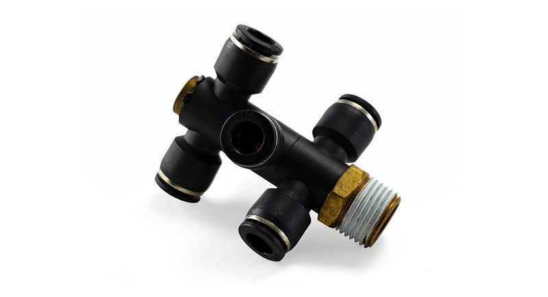 1/2" Male NPT to 3/8" PTC 6-Way