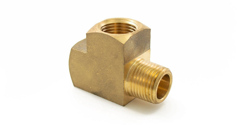 1/2" NPT Brass Run Tee Fitting