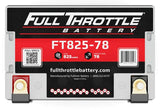 Full Throttle Battery FT825-78 High Performance AGM Battery