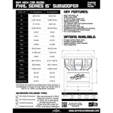 Sky High Car Audio FXXL 15" 5000W RMS Subwoofer DVC Sky High Car Audio