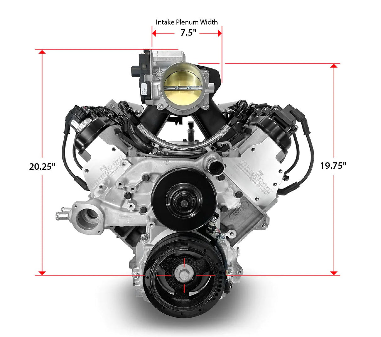 GM LS Compatible 427 c.i. Pro Series Engine - 600 Horsepower - Base Dressed - Holley Terminator X EFI System