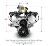 GM LS Compatible 376 c.i. Pro Series Engine - 525 Horsepower - Deluxe Dressed - Black Pulley Kit - Holley Terminator X EFI System