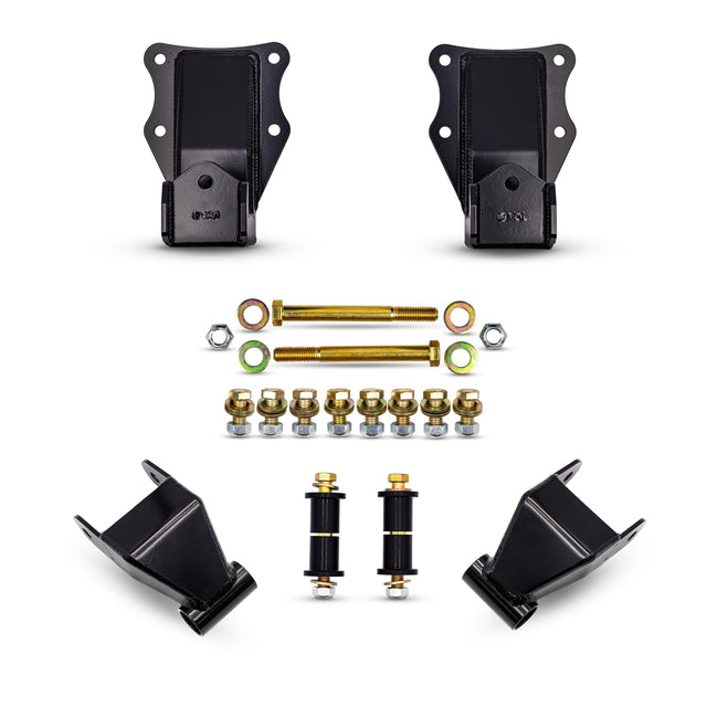 Desolate Motorsports Fabricated Shackle Hanger and Extended Shackle Kit - 1980-1997 Ford F-Series/Bronco Desolate Motorsports
