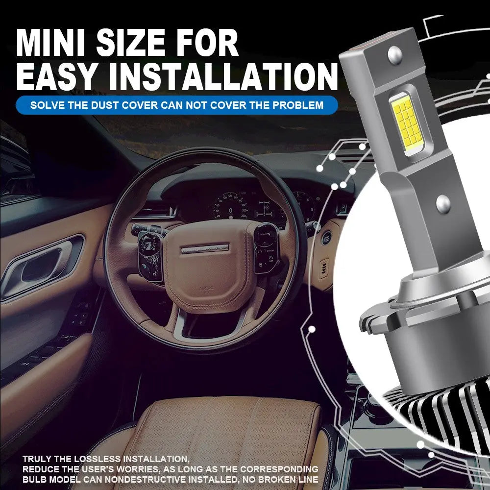 D2S D4S LED Headlight Bulbs 70W 6800LM 6000K White | 2 Bulbs