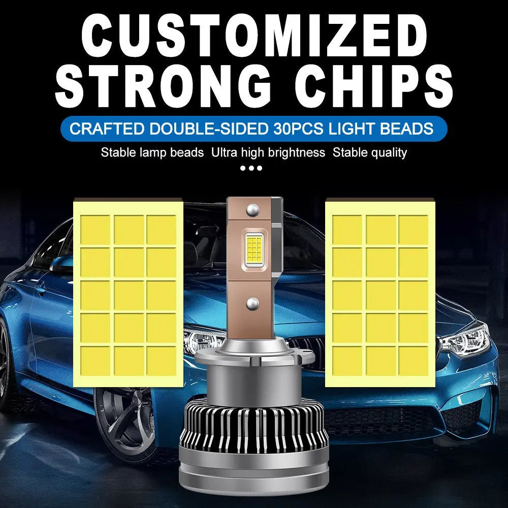 D2S D4S LED Headlight Bulbs 70W 6800LM 6000K White | 2 Bulbs