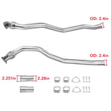 Flashark 2.4" Stainless Steel Downpipe Exhaust for 2010-2016 Audi S4 B8/B8.5 3.0T V6