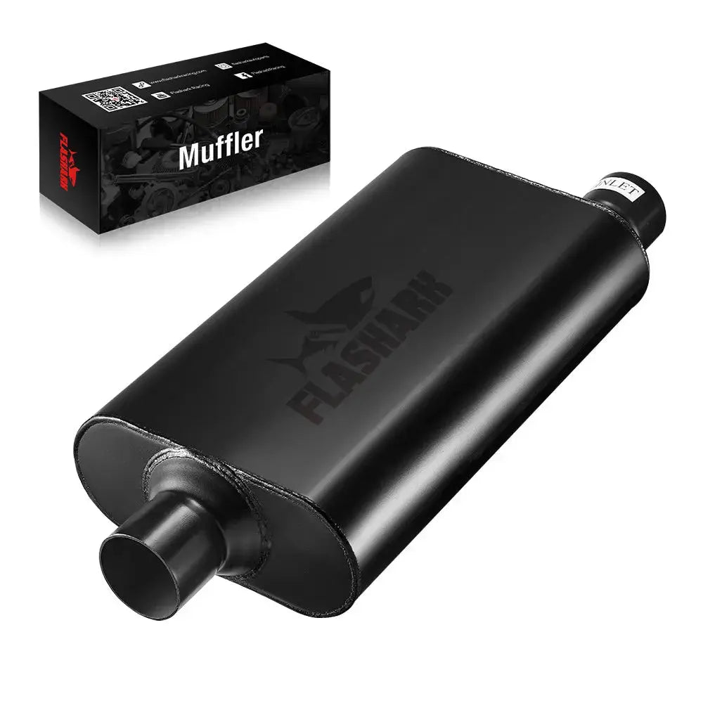 50 Series 2.5 3.0 Inches Offset In Center Out Exhaust Muffler | Flashark