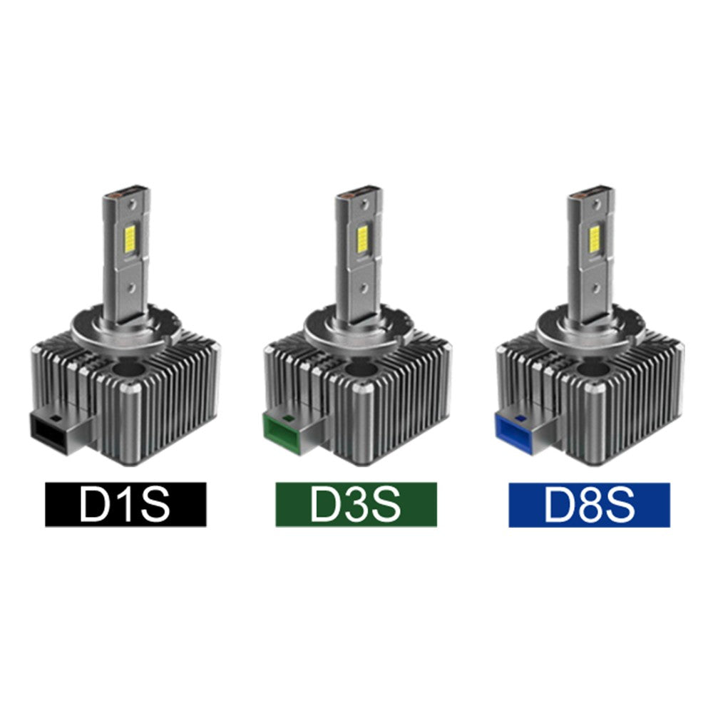 D1S D3S D8S LED Headlight Bulbs 70W 8600LM 6000K White | 2 Bulbs Flashark