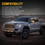 LED Side Mirror Turn Signal Lights, Sequential Dynamic Indicator Strip for 2016-2021 Toyota Tacoma, 2019-2021 RAV4 XA50,2020 Highlander XU70, Alphard Velltire Lexus LM Flashark