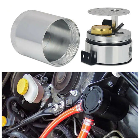 Flashark Universal Aluminum Racing Baffled 3-Port Oil Catch Can Flashark