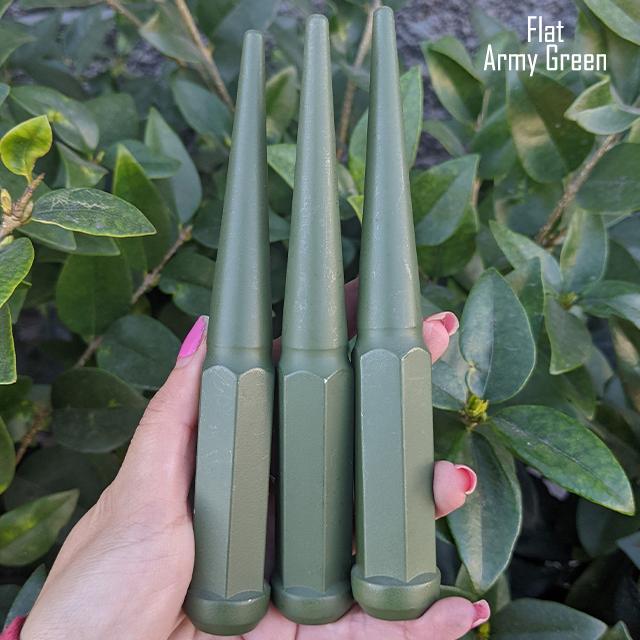 1 Pc 14x1.5 Spike Lug Nuts 6" Tall - Powder Coated - Various Colors