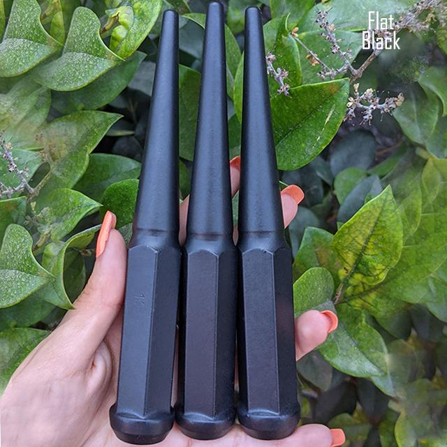 1 Pc 14x1.5 Spike Lug Nuts 6" Tall - Powder Coated - Various Colors