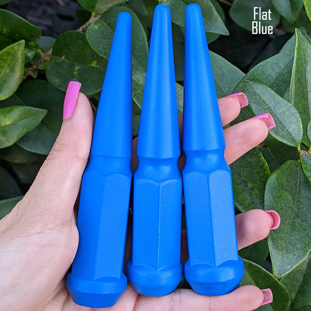 32 Pc 14x1.5 Spike Lug Nuts 4.5" Tall - Powder Coated - Various Colors