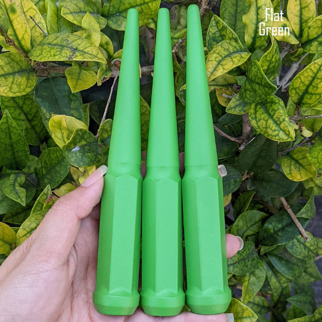 1 Pc 14x1.5 Spike Lug Nuts 6" Tall - Powder Coated - Various Colors