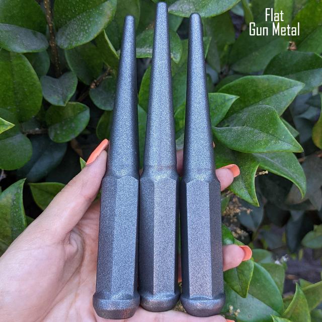 1 Pc 14x1.5 Spike Lug Nuts 6" Tall - Powder Coated - Various Colors