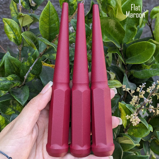 1 Pc 14x1.5 Spike Lug Nuts 6" Tall - Powder Coated - Various Colors